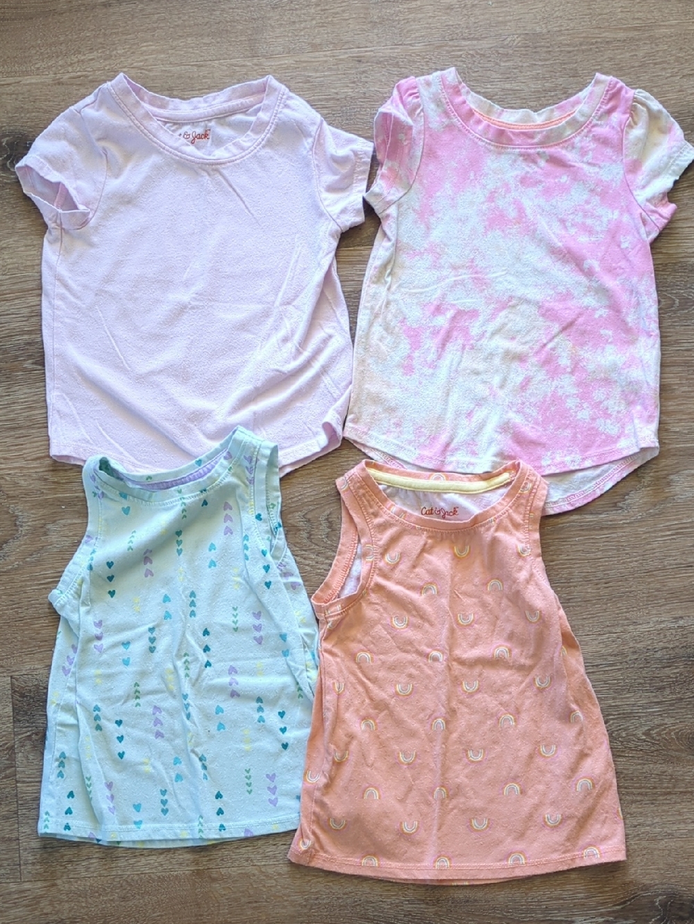 Cat & Jack Summer Shirt Bundle - 2 Tees 2 Tanks Size 2T